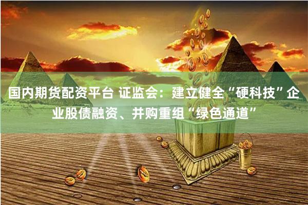 国内期货配资平台 证监会：建立健全“硬科技”企业股债融资、并购重组“绿色通道”